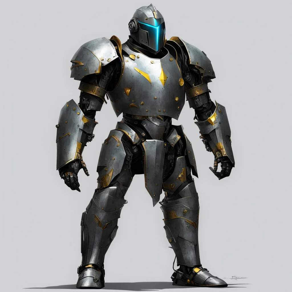 aielectropunk armored knight amazing awesome portrait 2