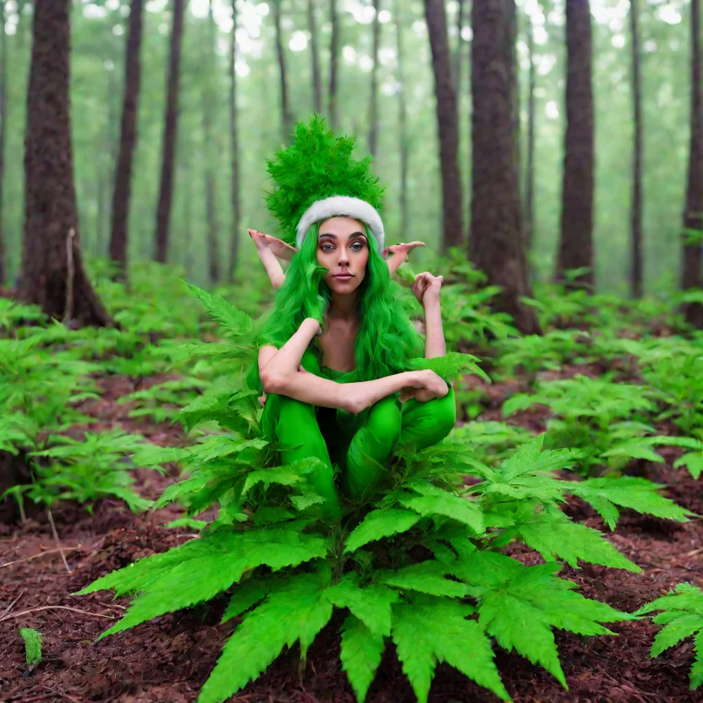 aielf in marijuana in the forrest