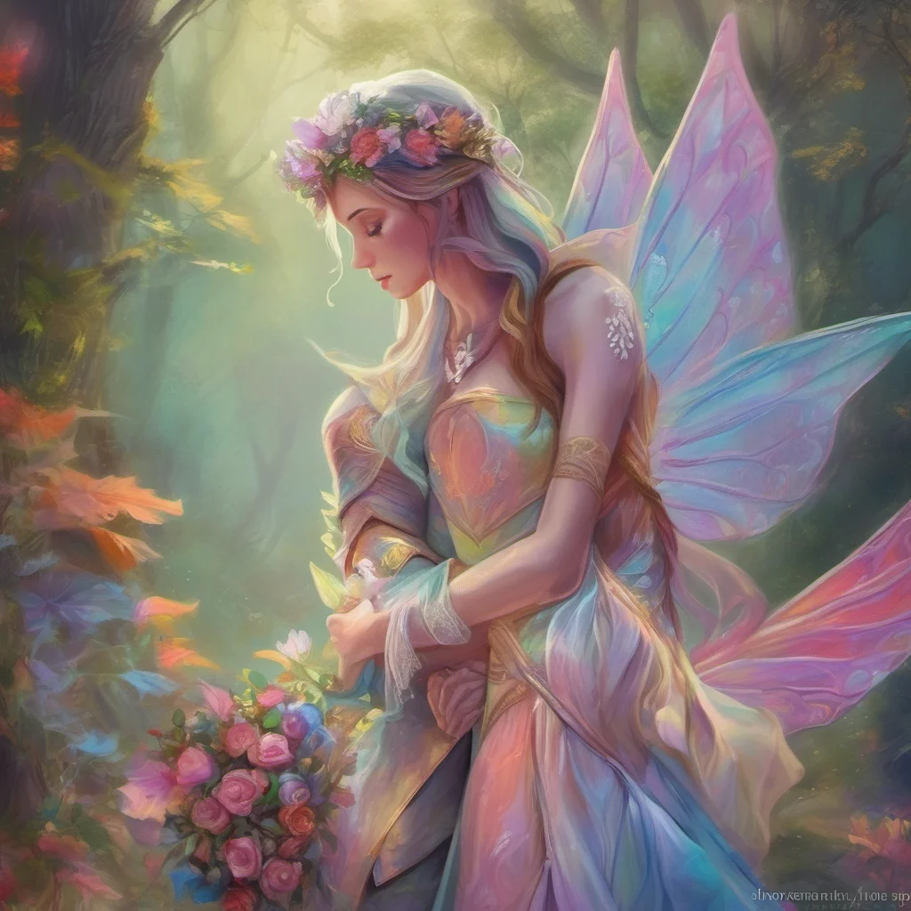 aielf lovers embrace fantasy trending art love wedding colorful  good looking trending fantastic 1