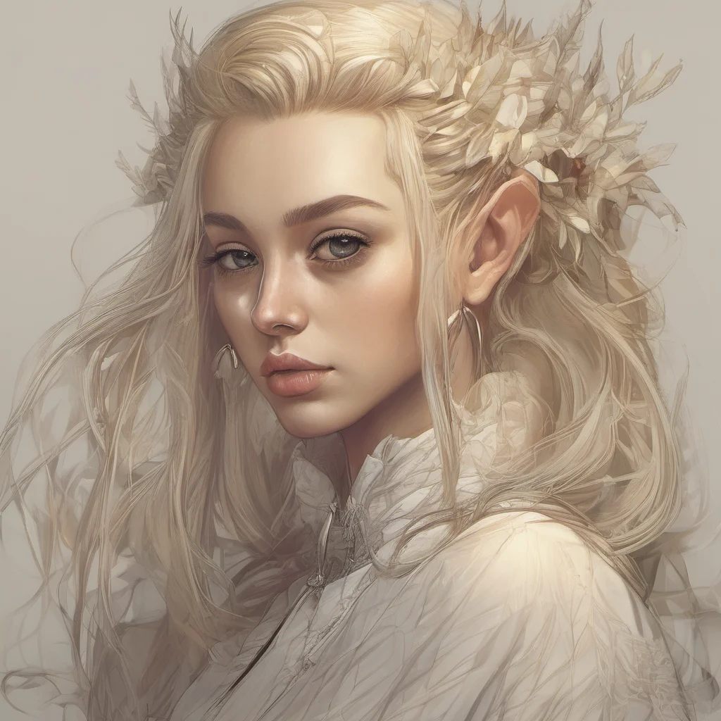 aielf portrait female with blonde hair confident engaging wow artstation art 3