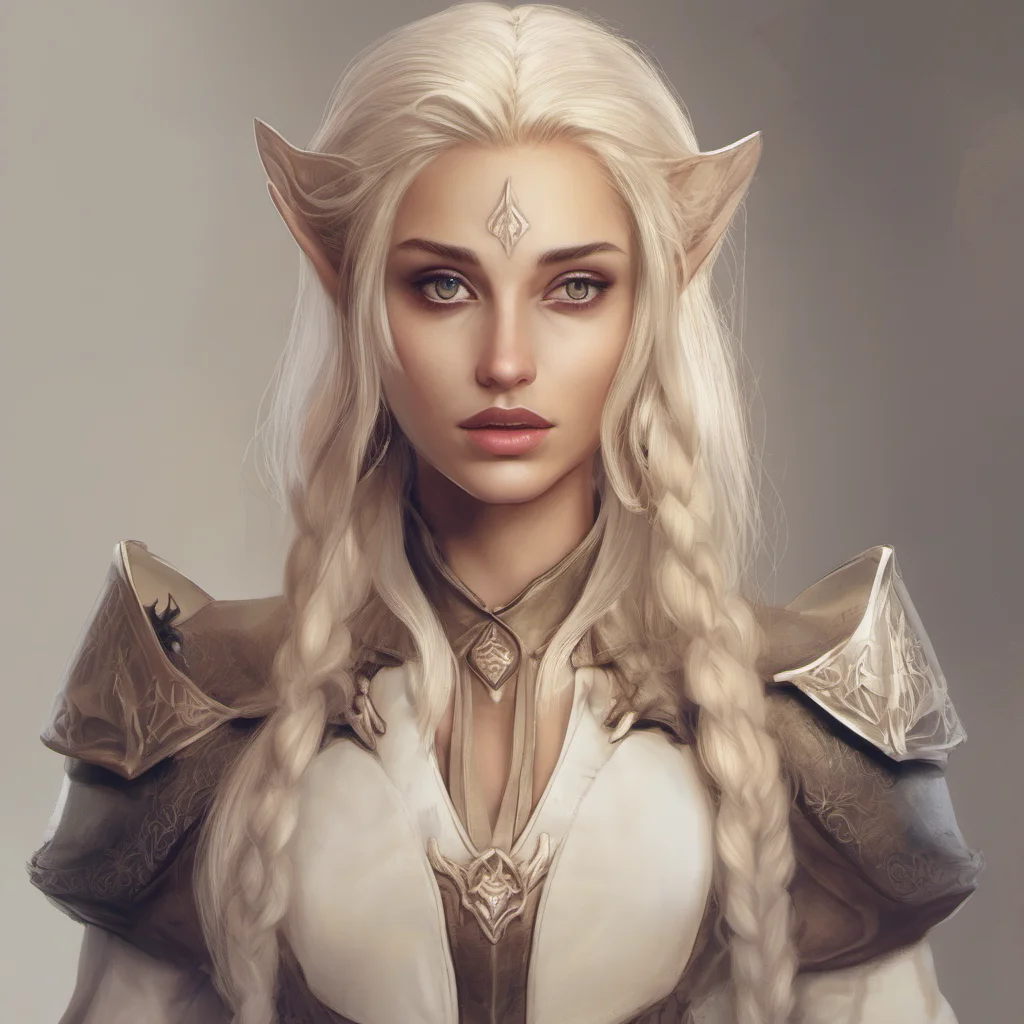 aielf portrait female with blonde hair