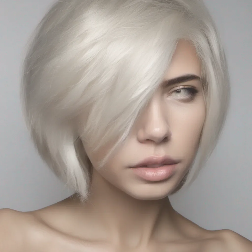 aielfa de pelo blanco denuda