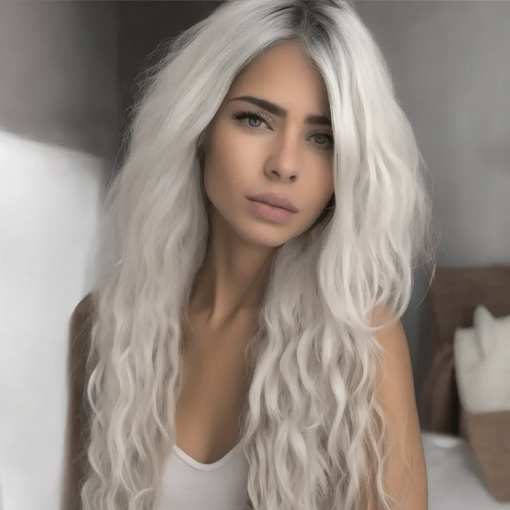 aiella de pelo blanco denuda