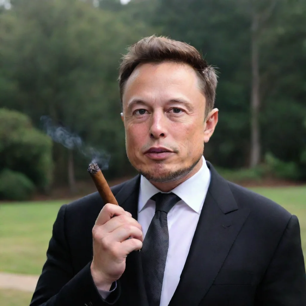 elon musk with a cigar