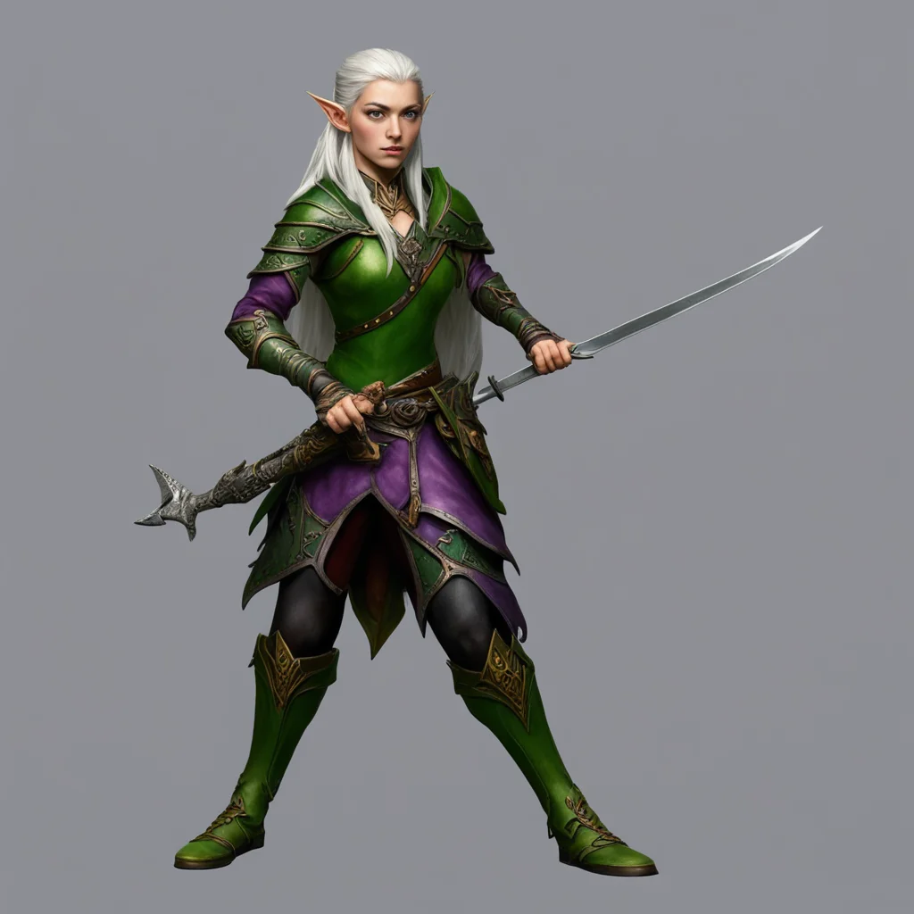 aielven bladesinger with scimitar amazing awesome portrait 2