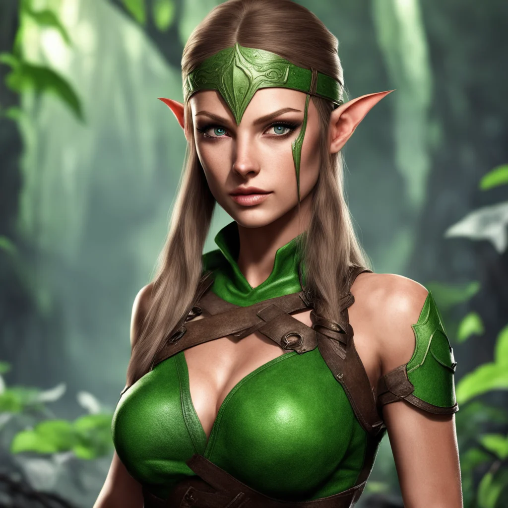 aielven princess shaped like lara croft confident engaging wow artstation art 3