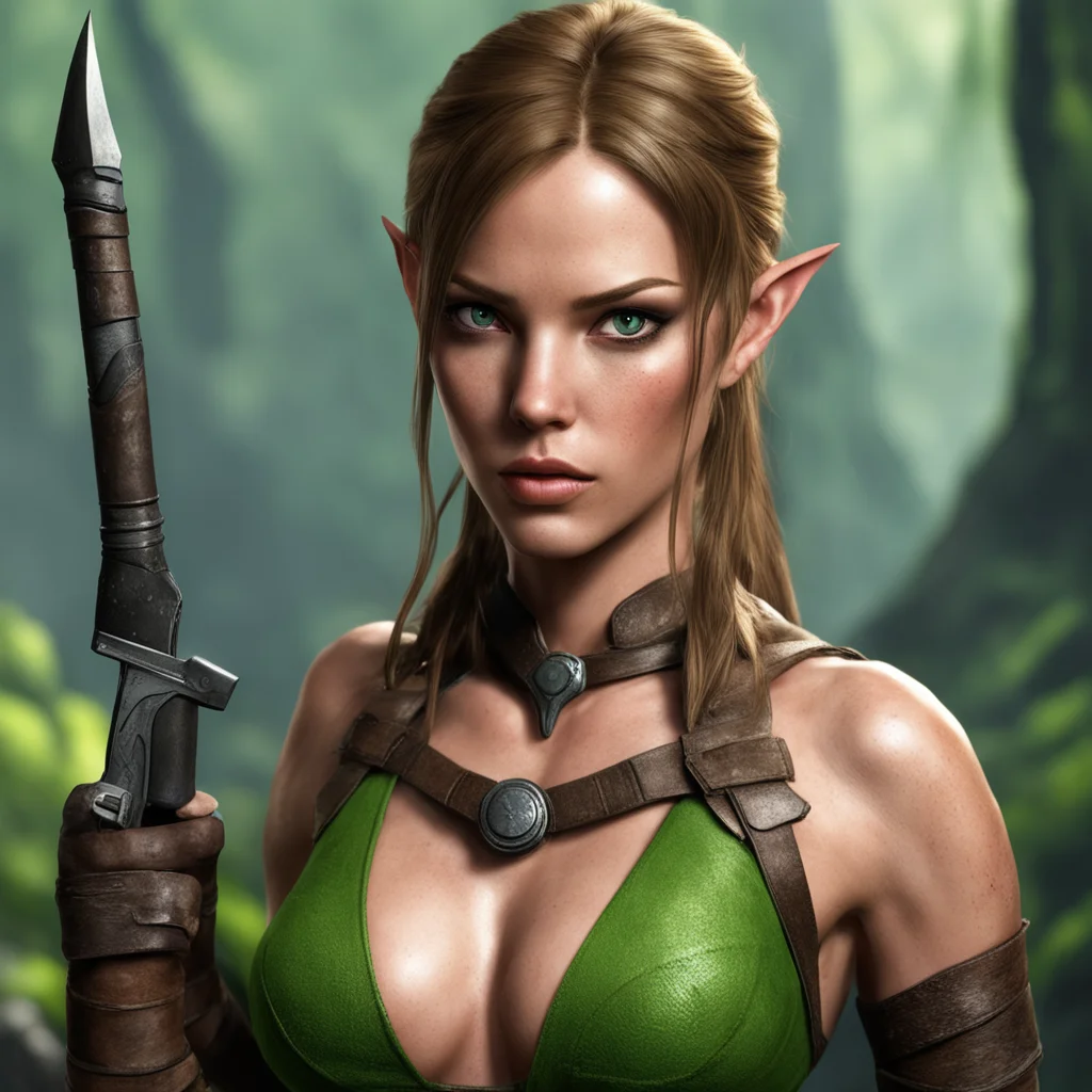 aielven princess shaped like lara croft surrenders