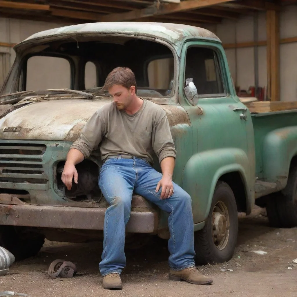 aiemploye dreaming of a repairing a truck
