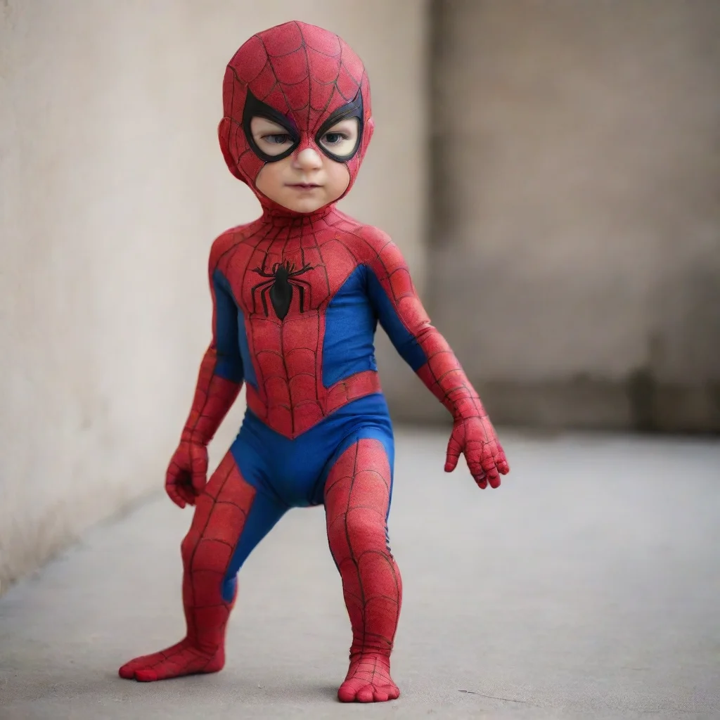 aienfant en tenue de spiderman nue
