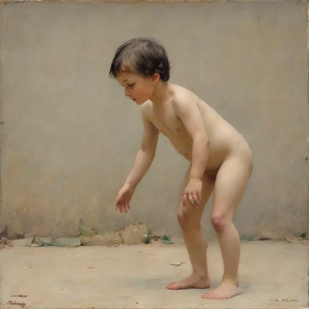 aienfant nu jouent