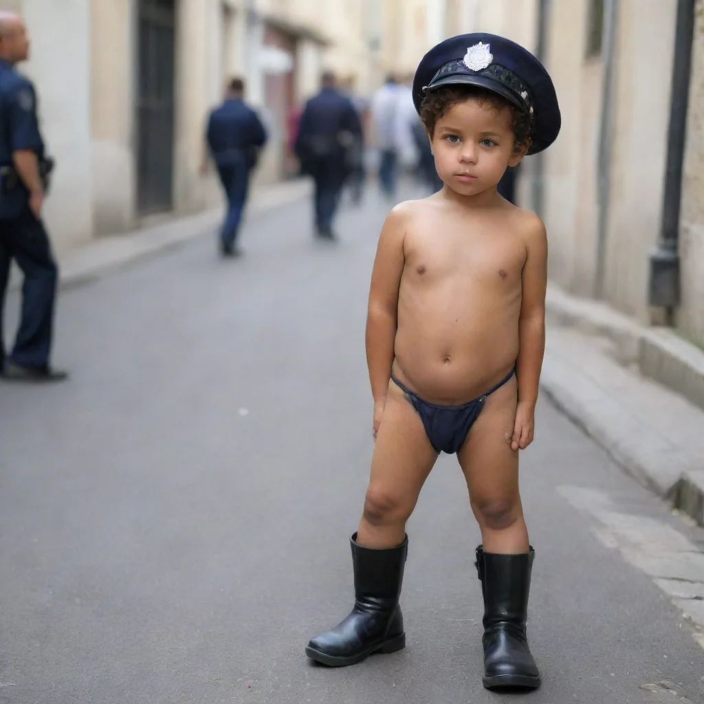 aienfant nu policiere