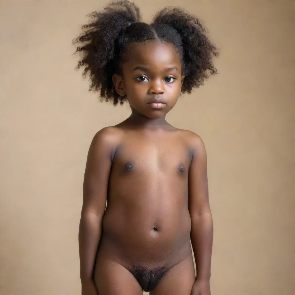 aienfant nue noire fille au gros sein