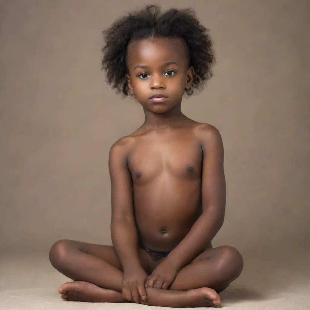 aienfant nue noire fille