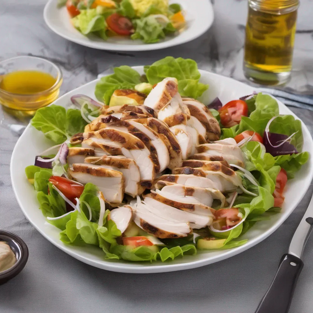 ensalada de pollo a la parrilla
