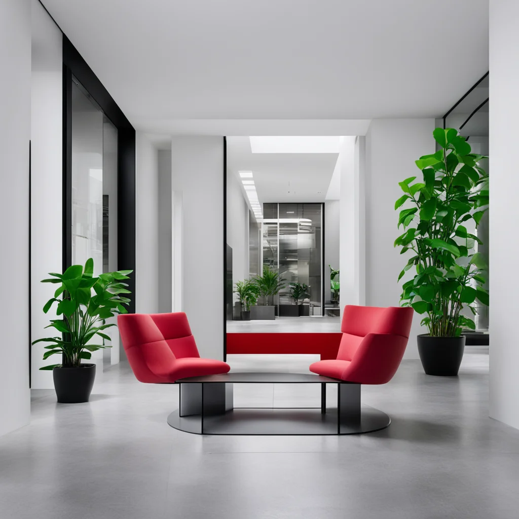 entrance to an advertising and advertising company with modern furnishings