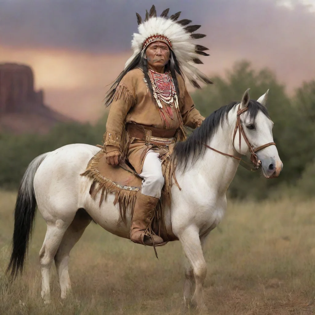 aiepic horse riding american indian cheif