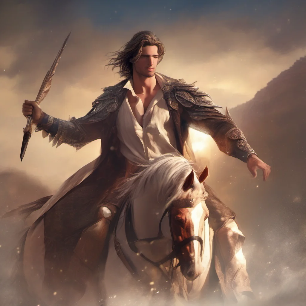 aiepic romance riding stunning confident fantasy man art character amazing awesome portrait 2