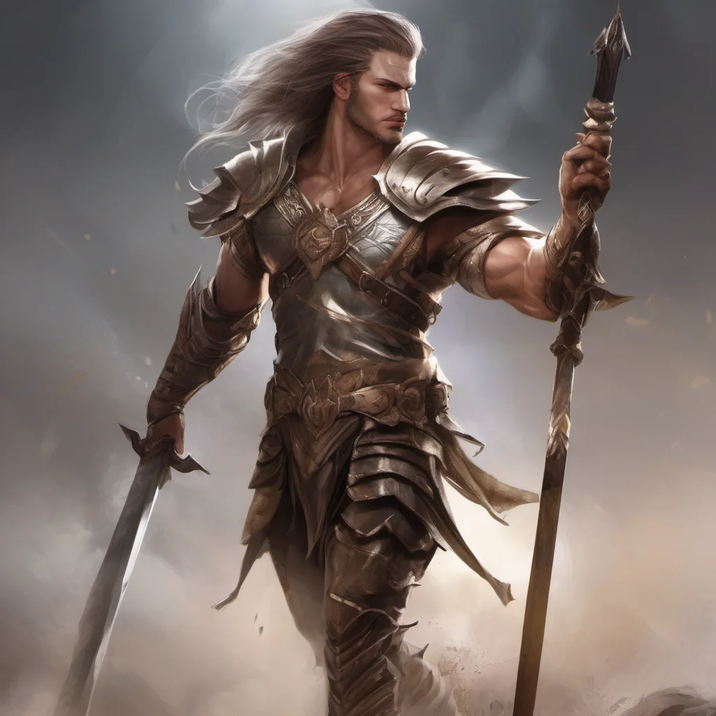 aiepic warrior stunning confident fantasy man art character good looking trending fantastic 1