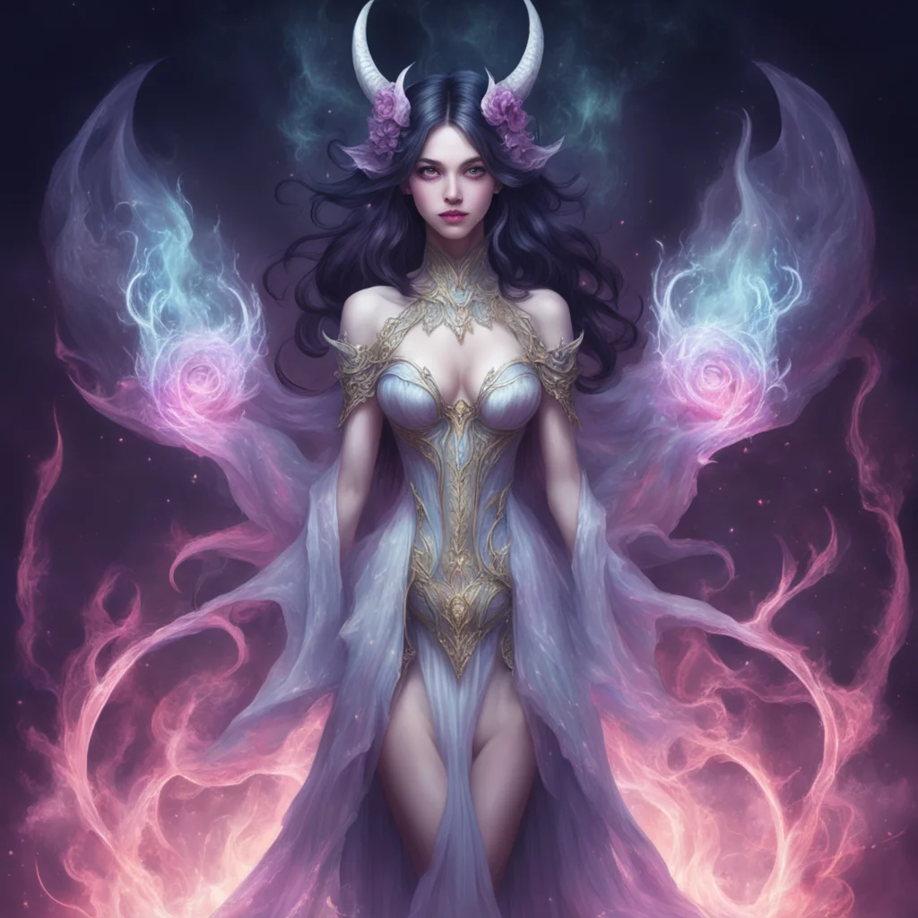 aiethereal beauty grace demon feminine mage confident engaging wow artstation art 3