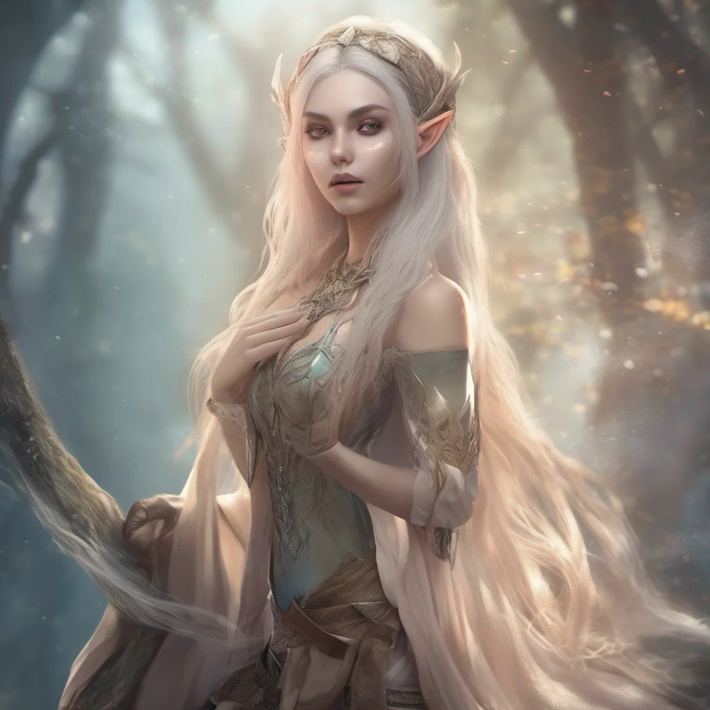 aiethereal fantasy female elf in fantasy world  confident engaging wow artstation art 3