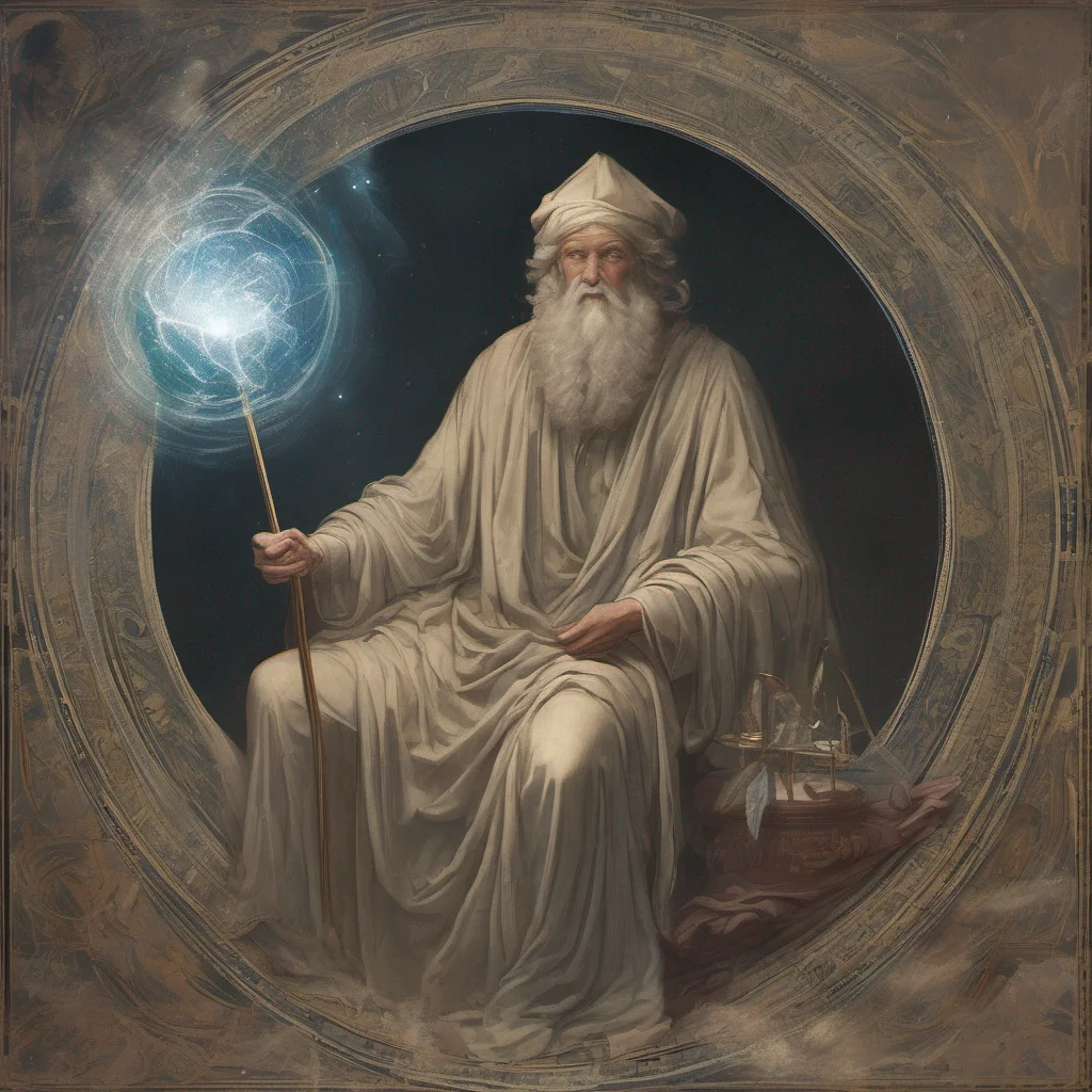 aiethereal masculine wanderer aristotle as a wizard