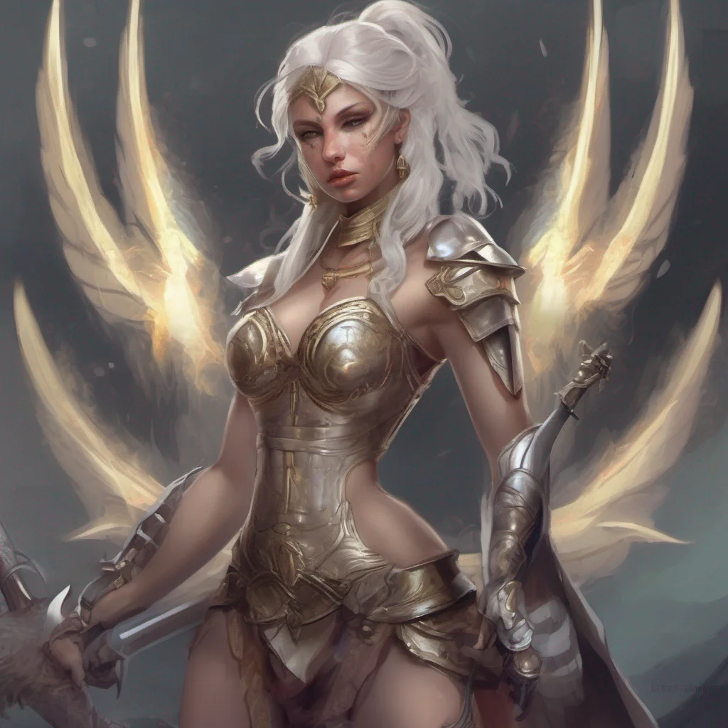 aiethereal seductive warrior lesbian