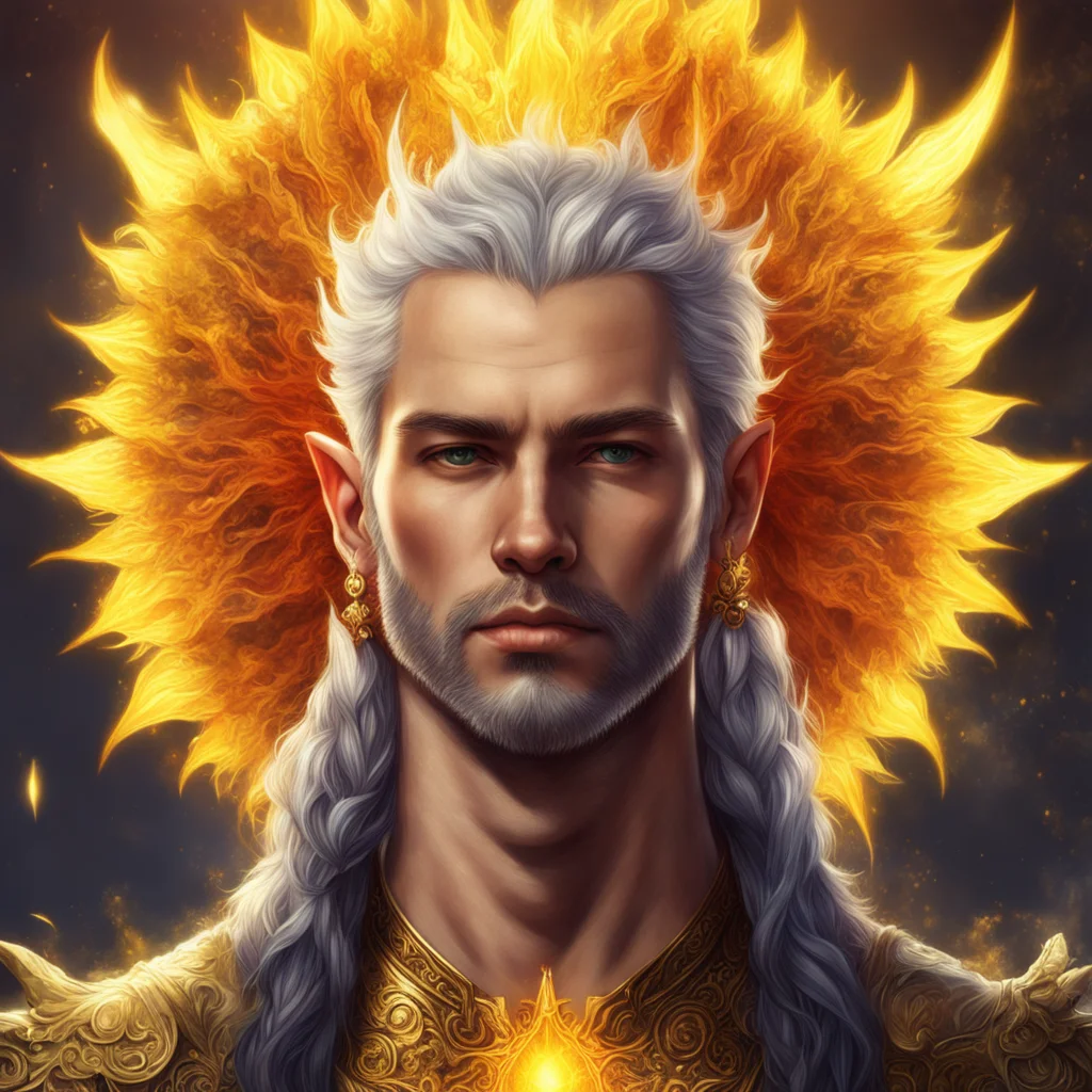 aifae male sun king fantasy art sun pointed ears  amazing awesome portrait 2 confident engaging wow artstation art 3