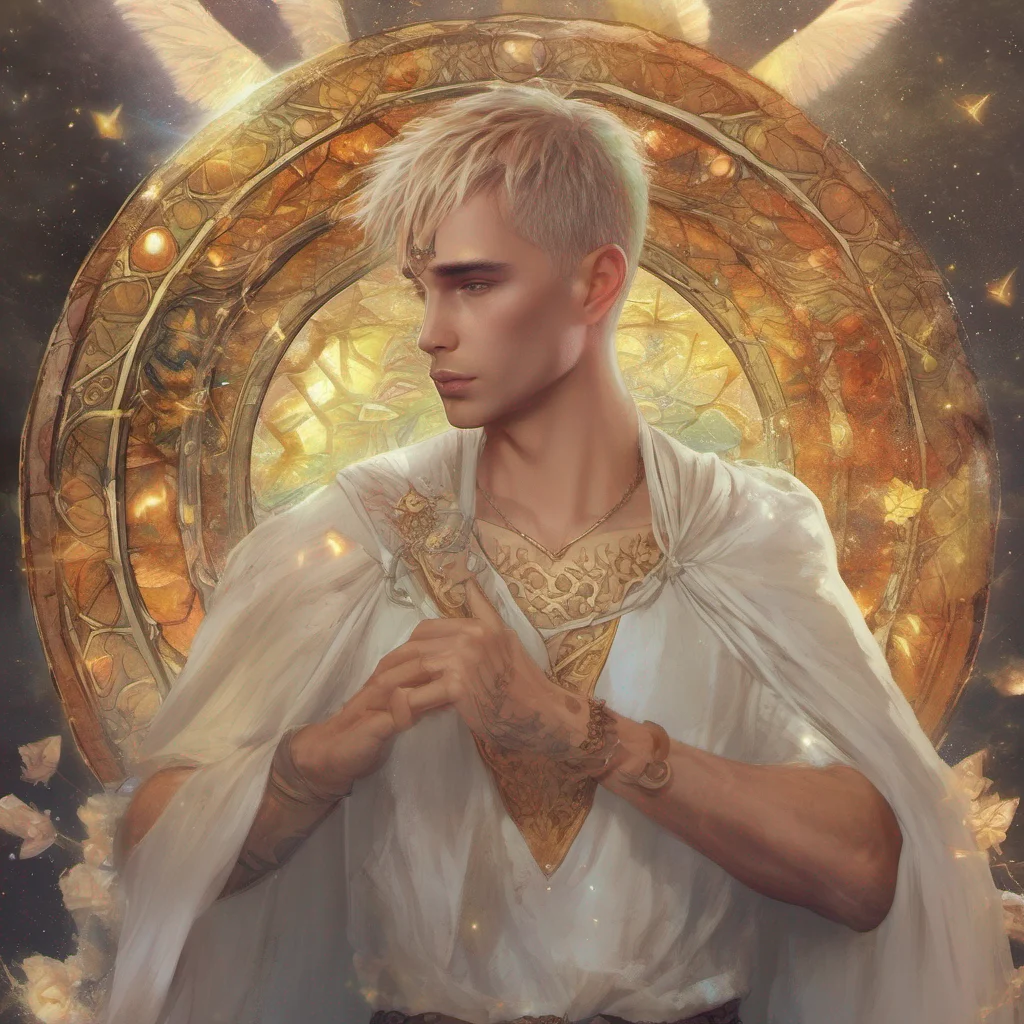 aifae man elf short hair king celestial fantasy art sun magic confident engaging wow artstation art 3