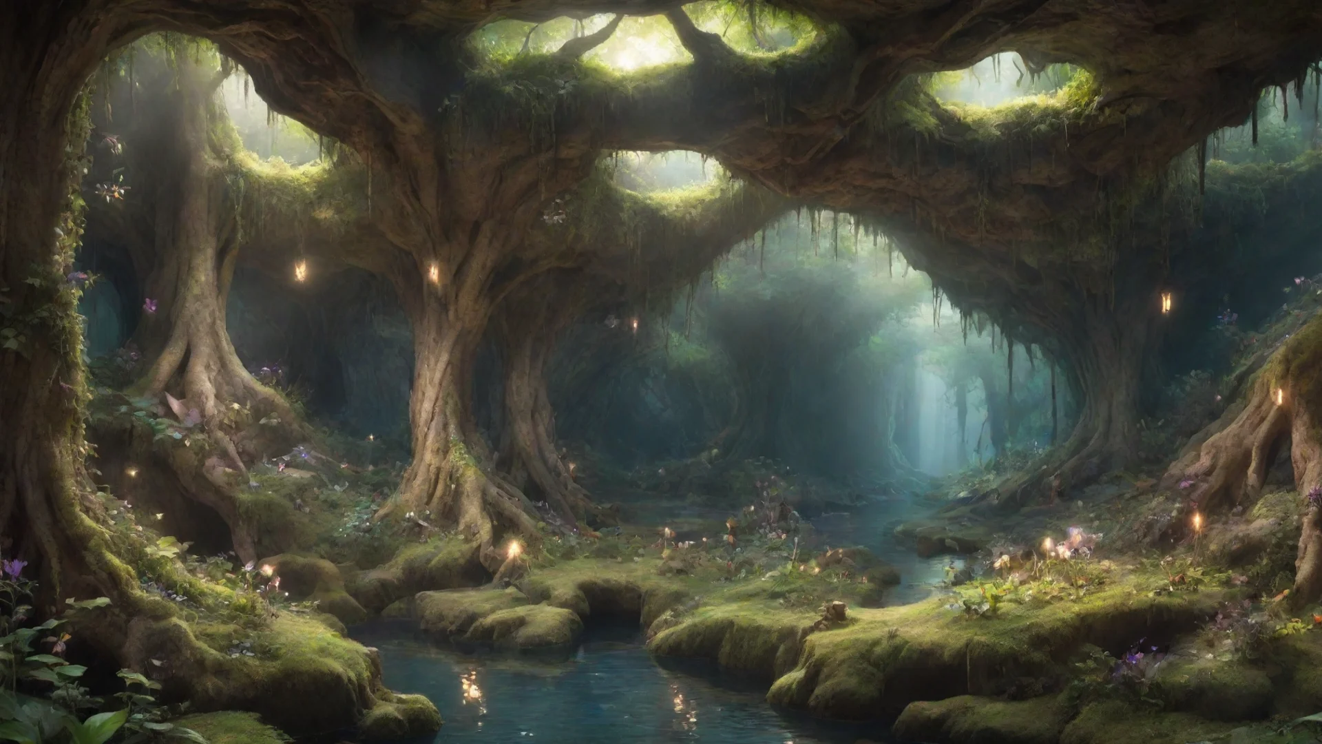 aifairy forest cave wide