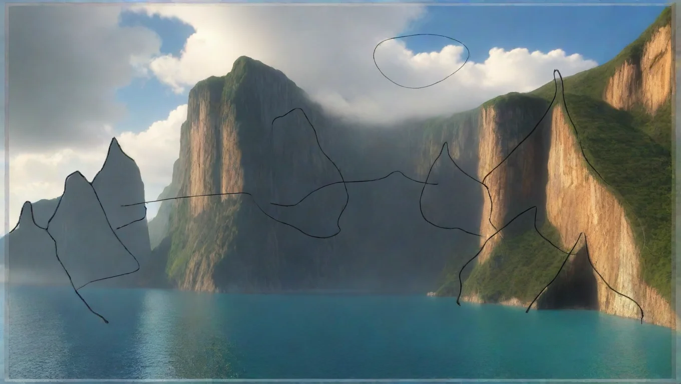 aifancy bay with water clouds and beautiful environment art cliffs d7e7901