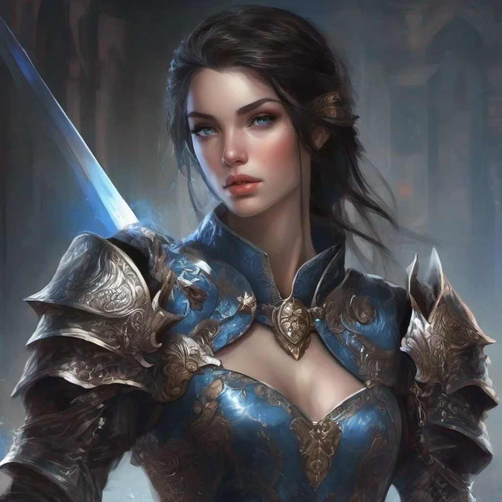 aifantasy art beauty grace beard god short dark hair armor sword blue eyes good looking trending fantastic 1