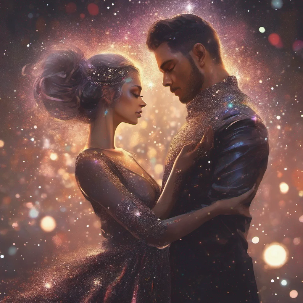 aifantasy art couple sparkle glitter shimmer  confident engaging wow artstation art 3