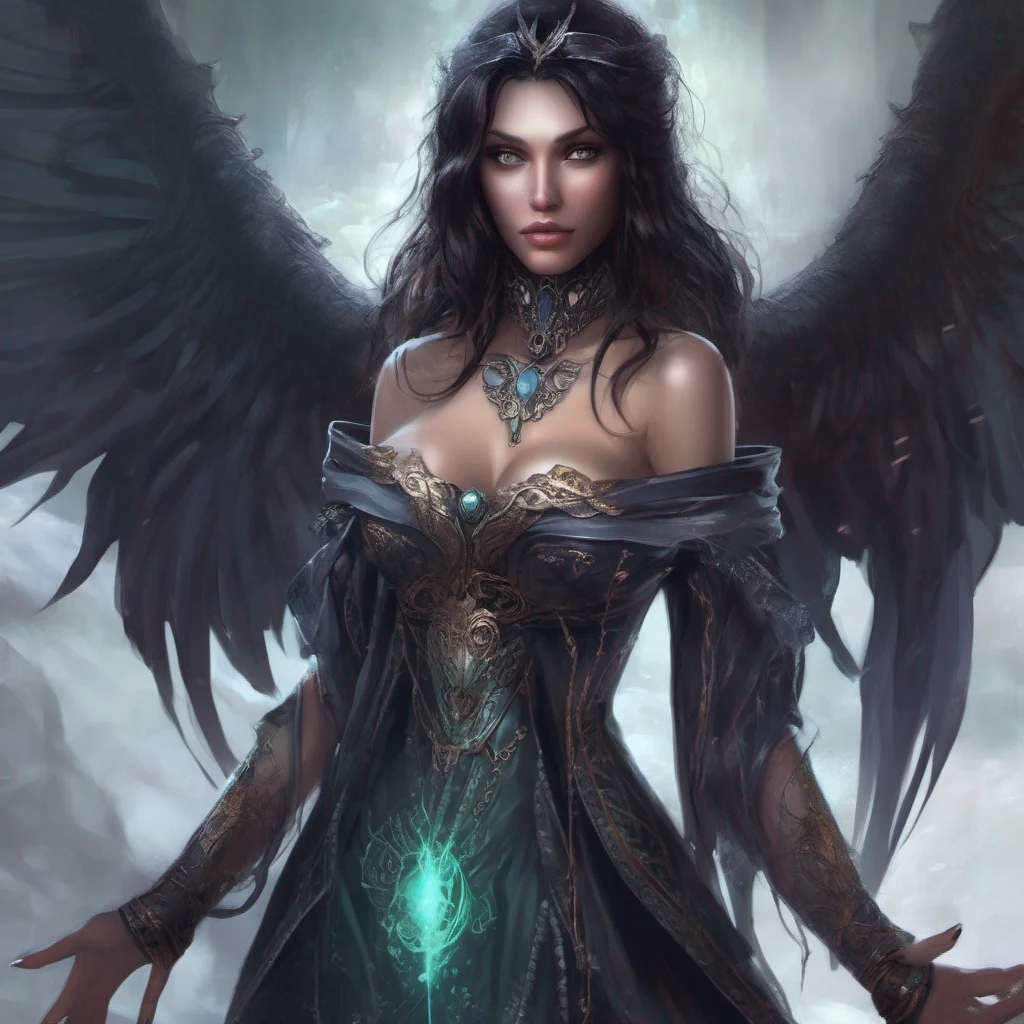 aifantasy art dark hair seductive evil princess mage magic soceress amazing awesome portrait 2
