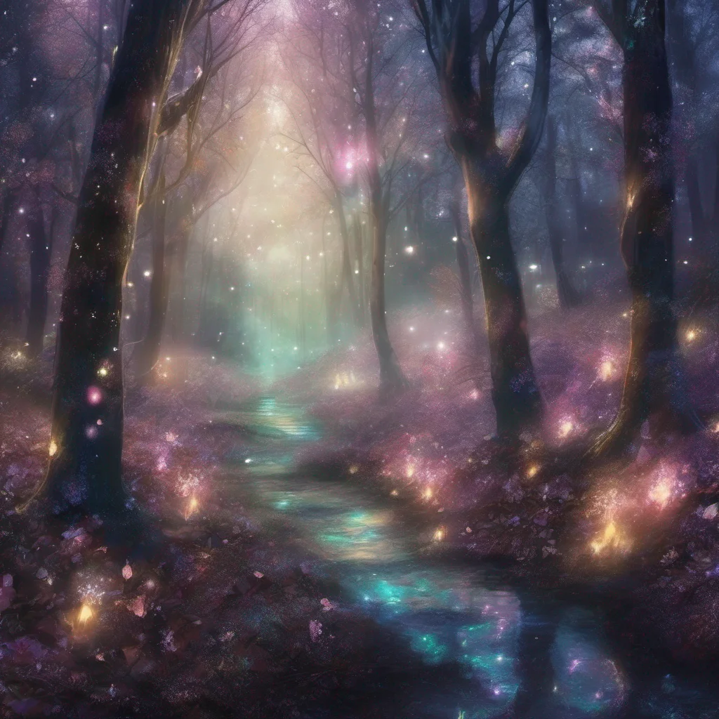 aifantasy art forest magical sparkle glitter shimmer  confident engaging wow artstation art 3