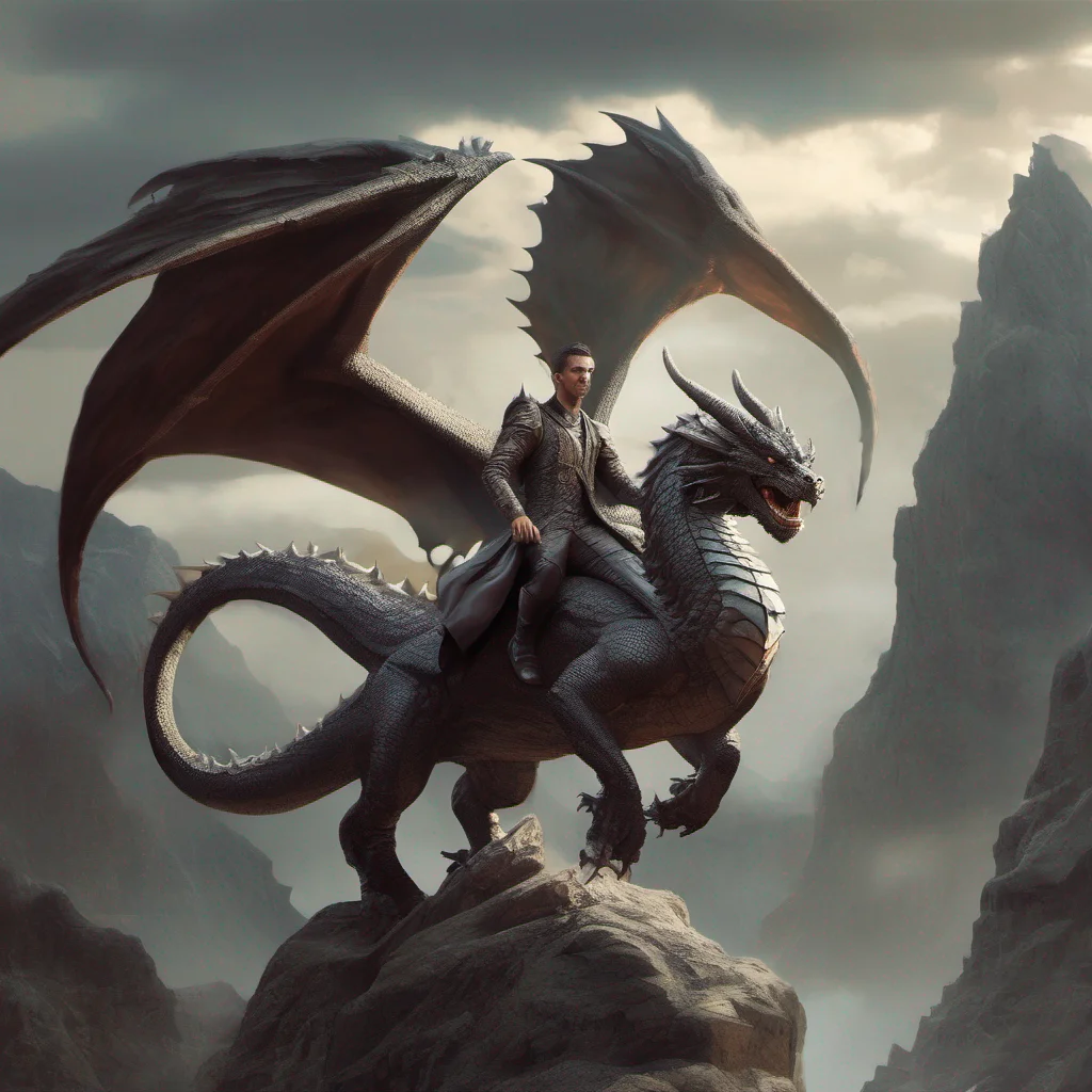 fantasy art man on dragon 