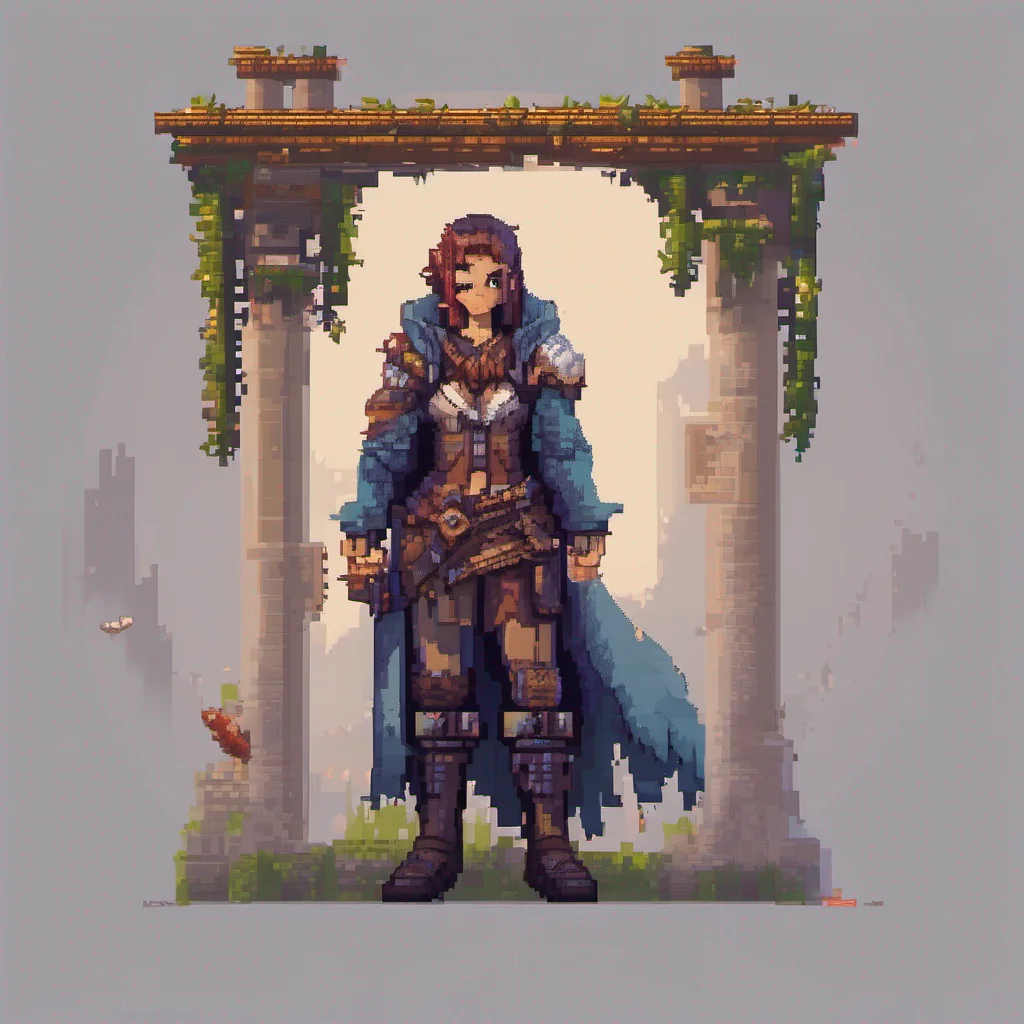 aifantasy art pixel style pixelated character game art portrait 