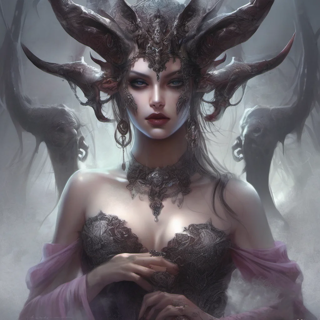 aifantasy art seductive beauty grace evil demon feminine sweet