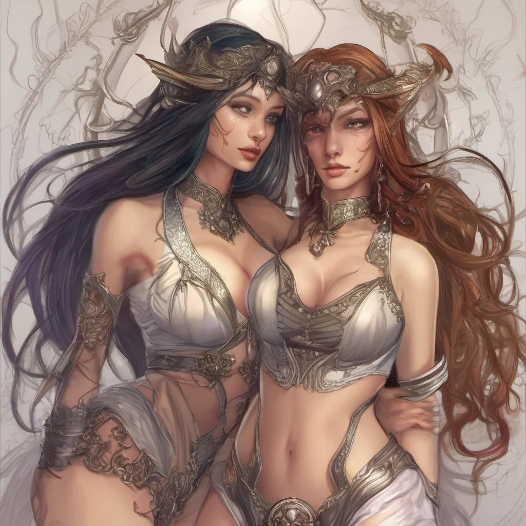 aifantasy art seductive lesbian amazing awesome portrait 2