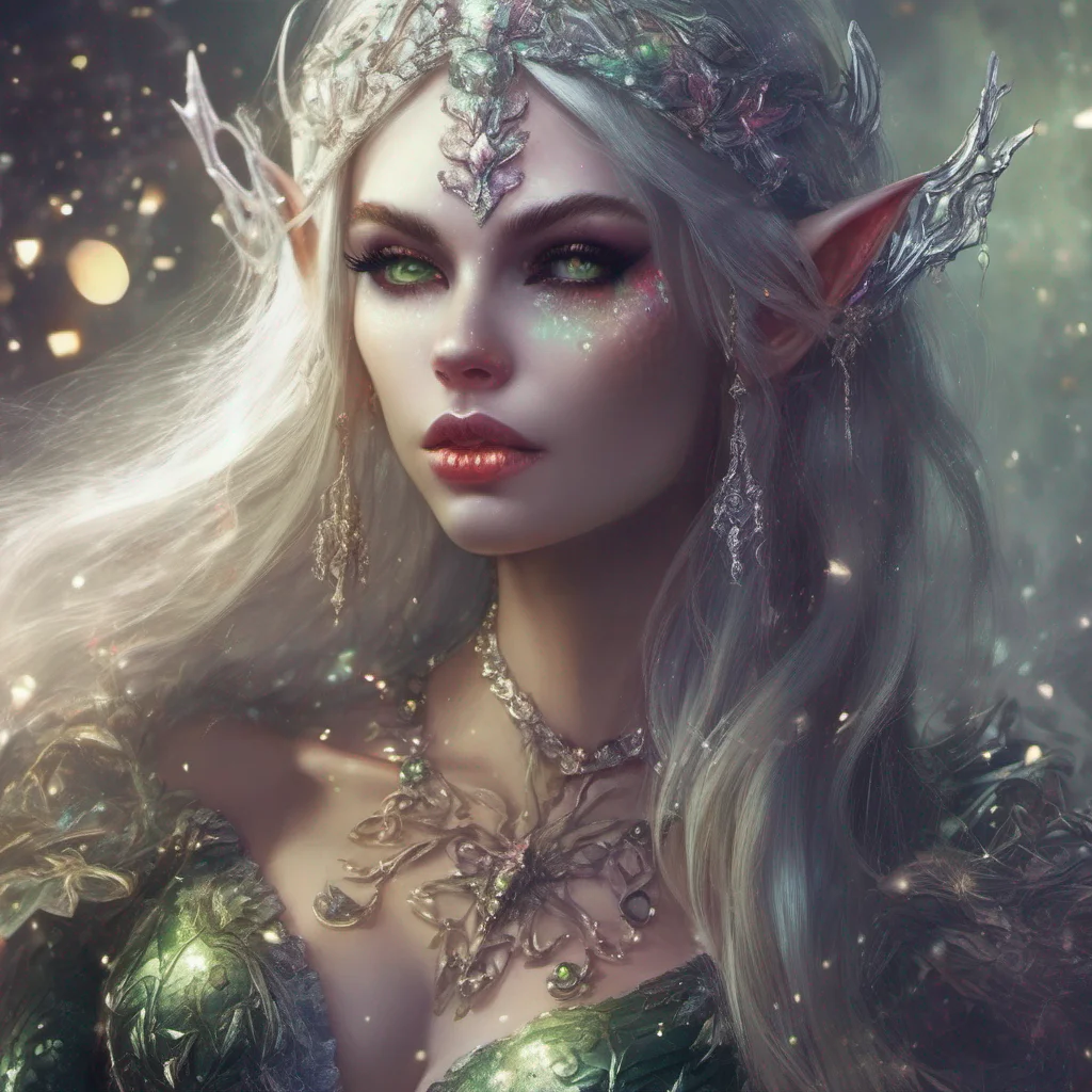 aifantasy art villain elf evil glitter beauty grace confident engaging wow artstation art 3