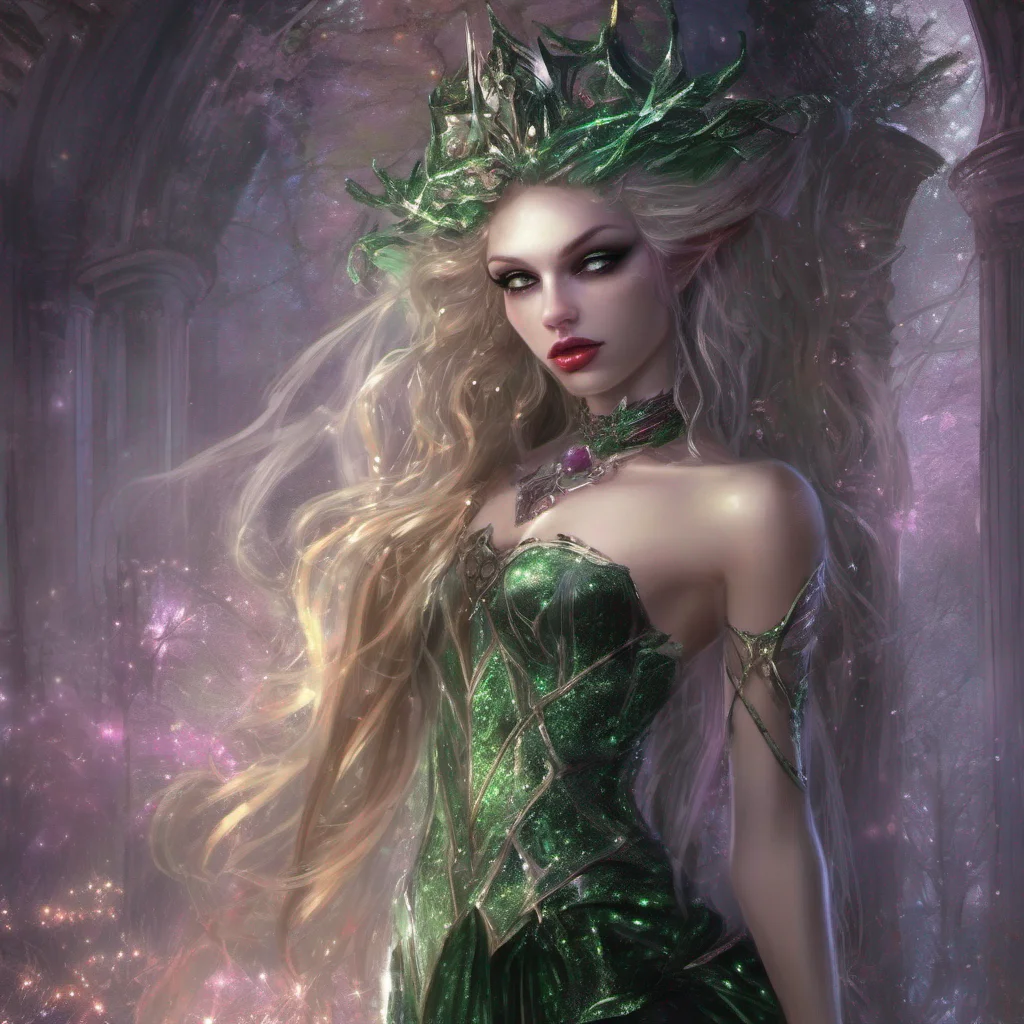aifantasy art villain elf evil glitter beauty grace princess seductive good looking trending fantastic 1