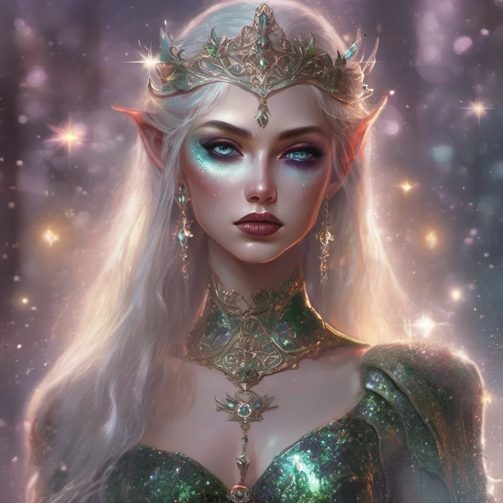 aifantasy art villain elf glitter beauty grace confident engaging wow artstation art 3