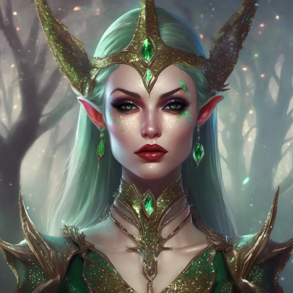aifantasy art villain elf glitter female good looking trending fantastic 1