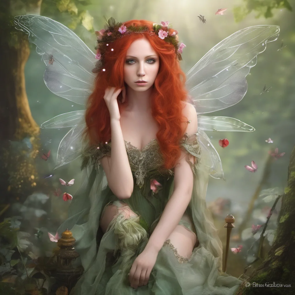 fantasy fairy with red hair