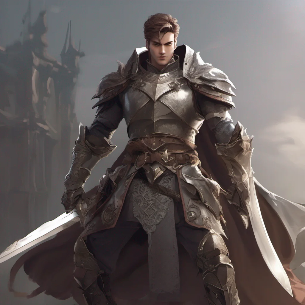 aifantasy knight hero character good looking masculine epic 