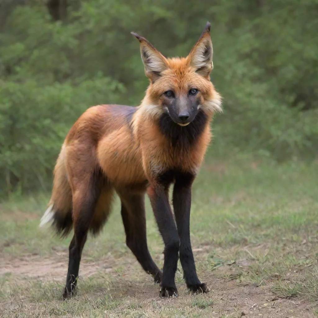 female furry maned wolf 
