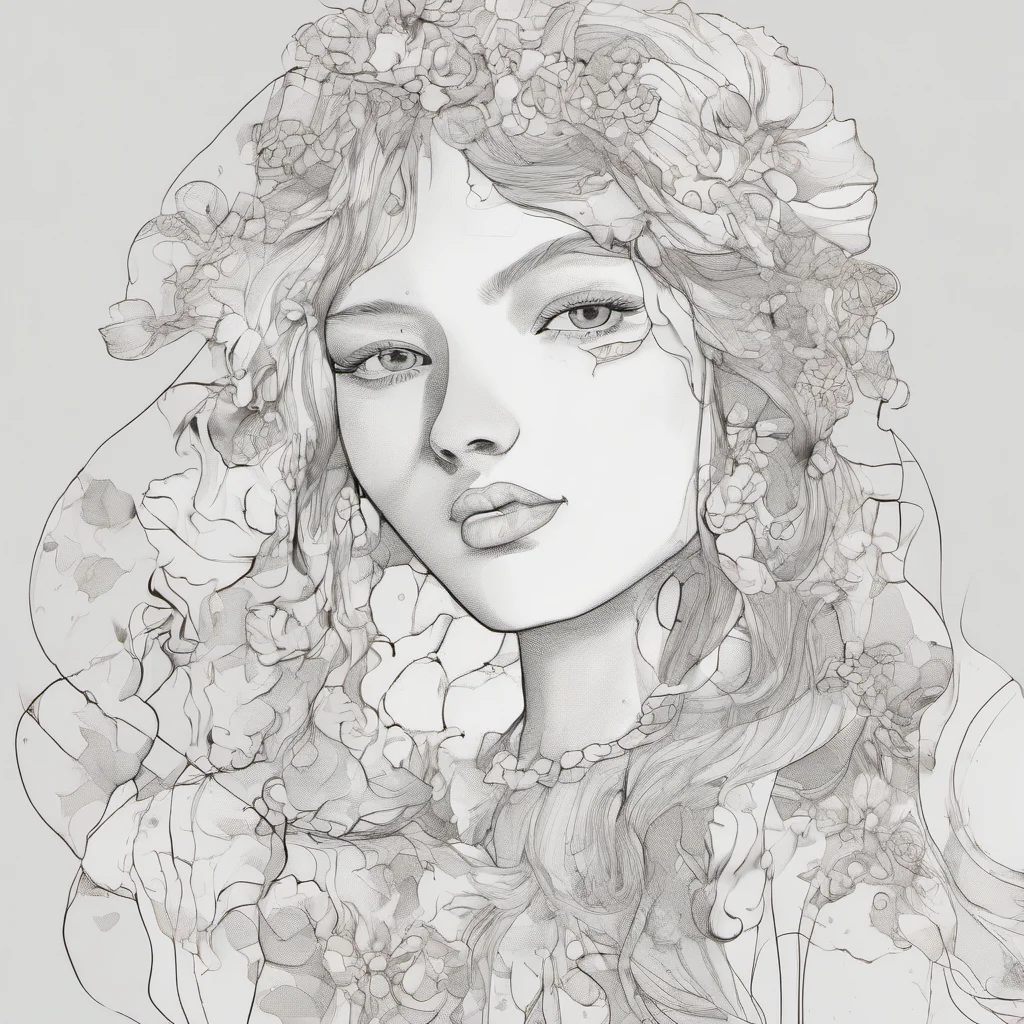 aifeminine feminine digital art line art confident engaging wow artstation art 3