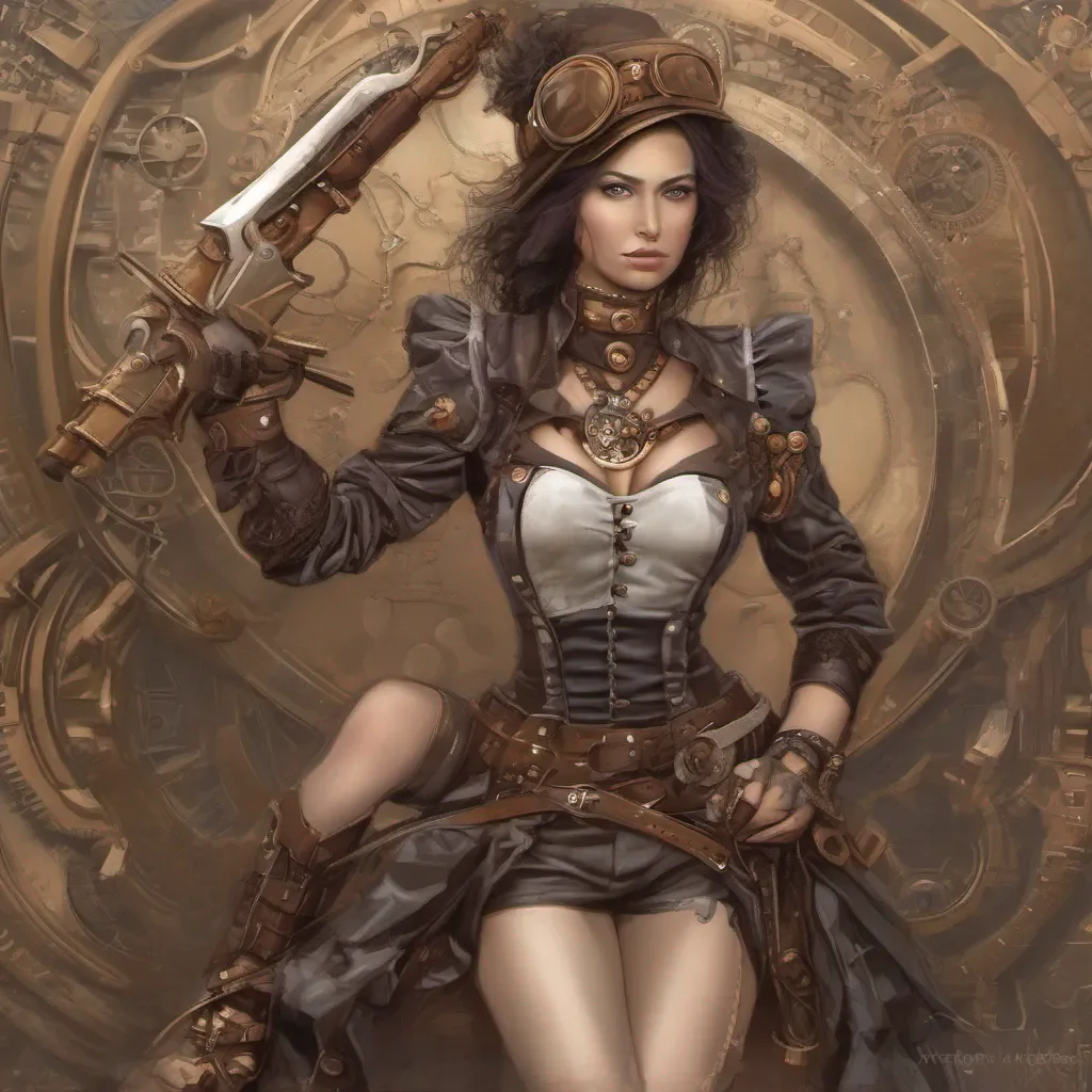 aifeminine warrior steampunk amazing awesome portrait 2