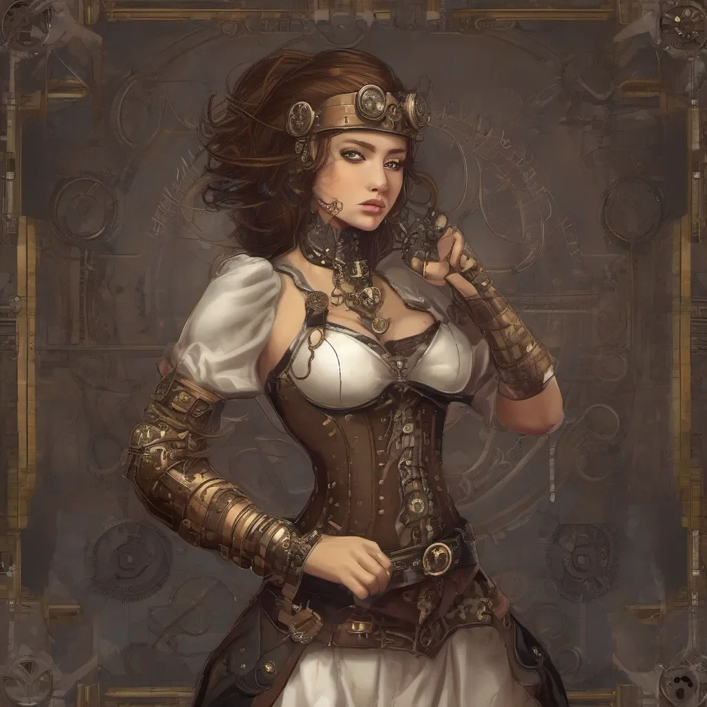 feminine warrior steampunk confident engaging wow artstation art 3