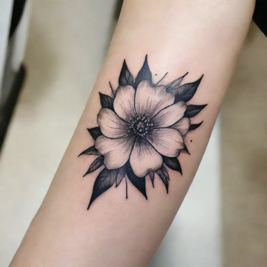 aifine fine fine line black and white tattoo