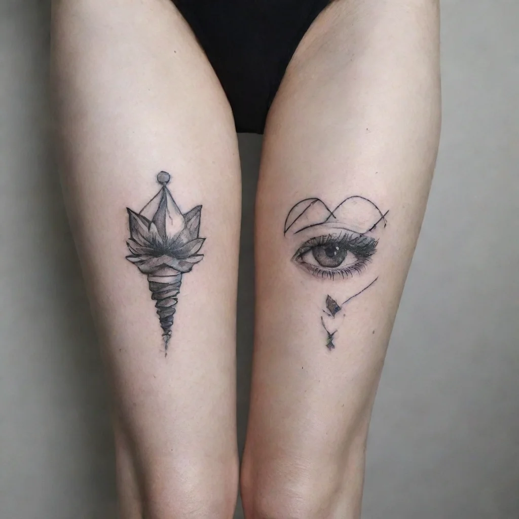 fine line black and white tattoo lesbian